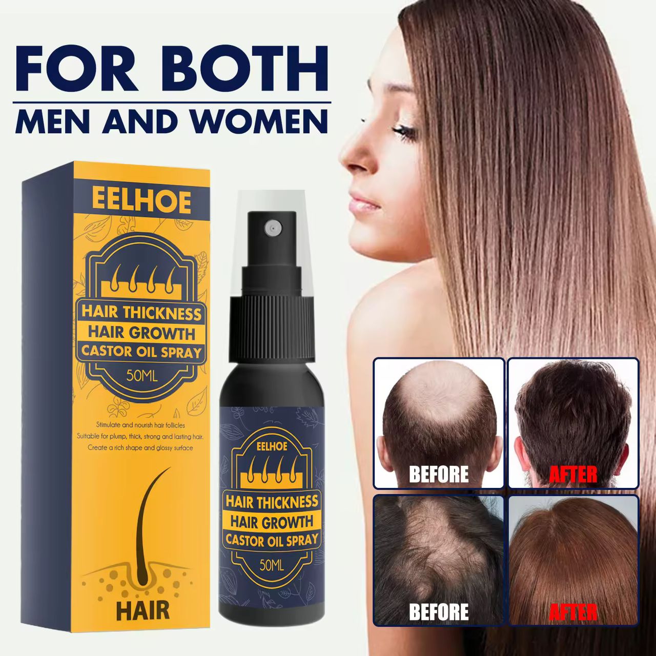 Hair Growth Castor Oil Spray